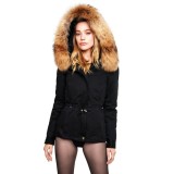 Winterjacket warm  XXLFur Hooded Jacket  “Petite“ with XXL Fur We Love Furs