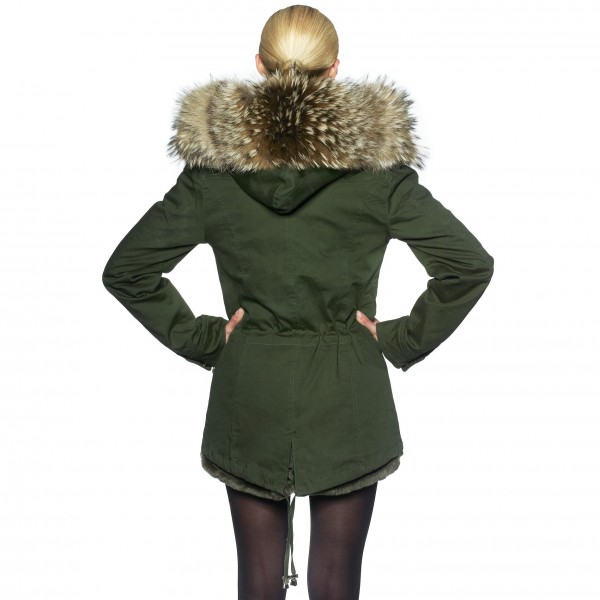Fur Parka Jacket „Petite“ with XXL Fur
