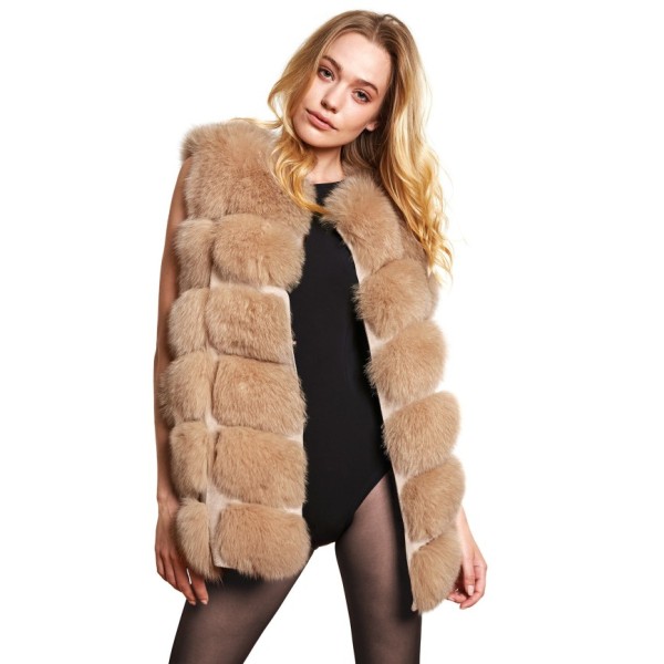 Fur Jacket with leather sleeves 