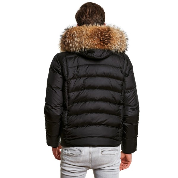 We Love Furs Winter warm Men’s Down Jacket with Fur 