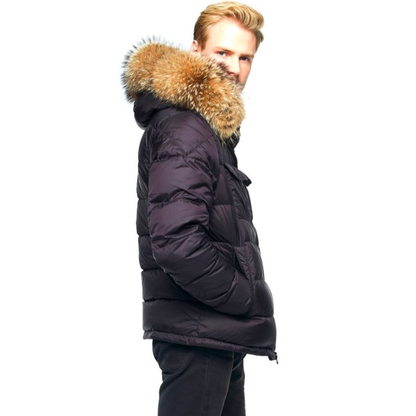 Hoodie Mens Winter Jacket Furhood Realfur Downjacket