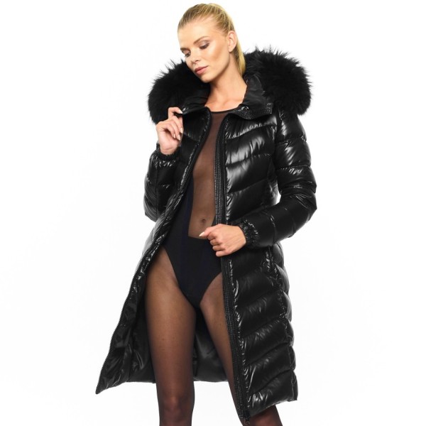 Furhood Wintercoat Winterjacket Downjacket Pufferjacket Black Wintercoat Winterjacket Woman