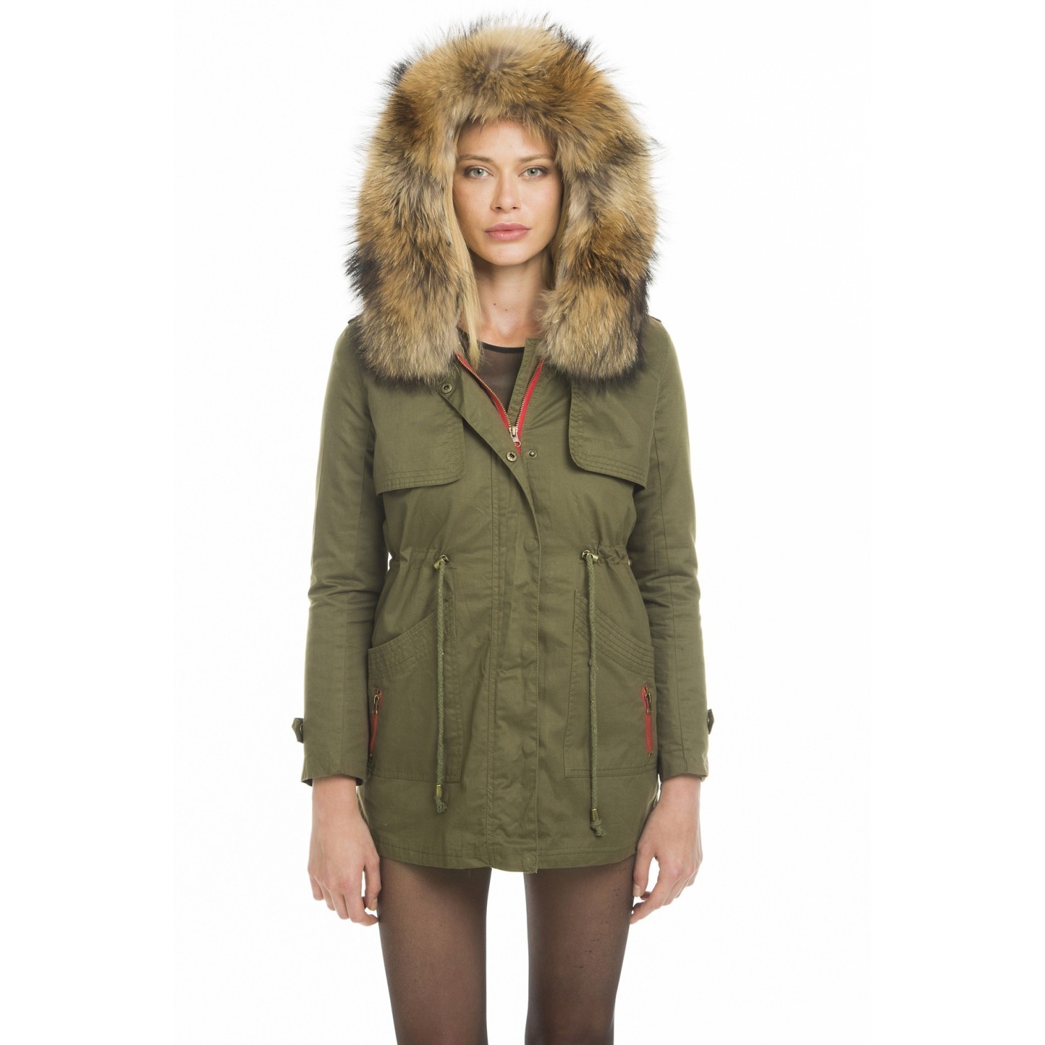 Fur hood parka with XXL fur collar | WeLoveFurs.com
