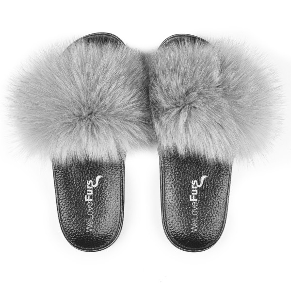 Fur Slippers Fox Fur fluffy