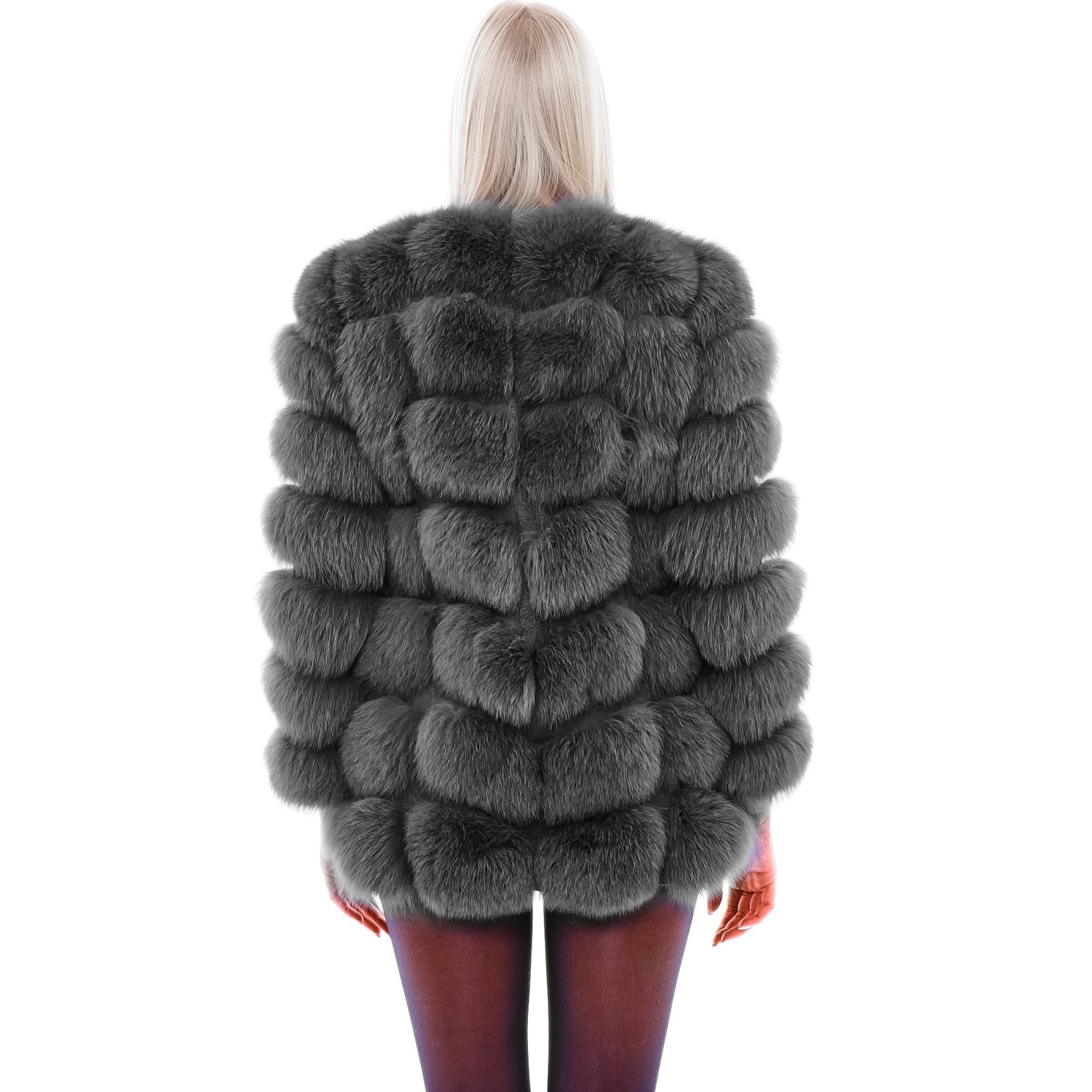 Fox Jacket Vogue in grey,  Ladiesjacket, Wintercoat, Furjacket, welovefurs